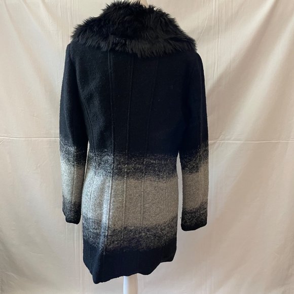 Women’s Ruff Hewn Grey Ombre Wool Coat size Medium - Picture 5 of 10